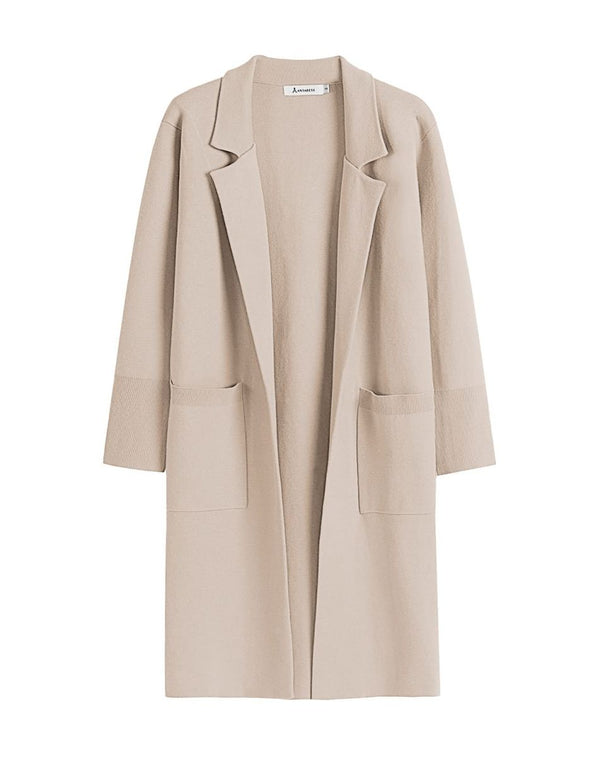 ANRABESS Cardigan for Women Oversized Open Front Sweater Coat Long Sleeve Lapel Blazer Jacket Fall Outwear Coatigan